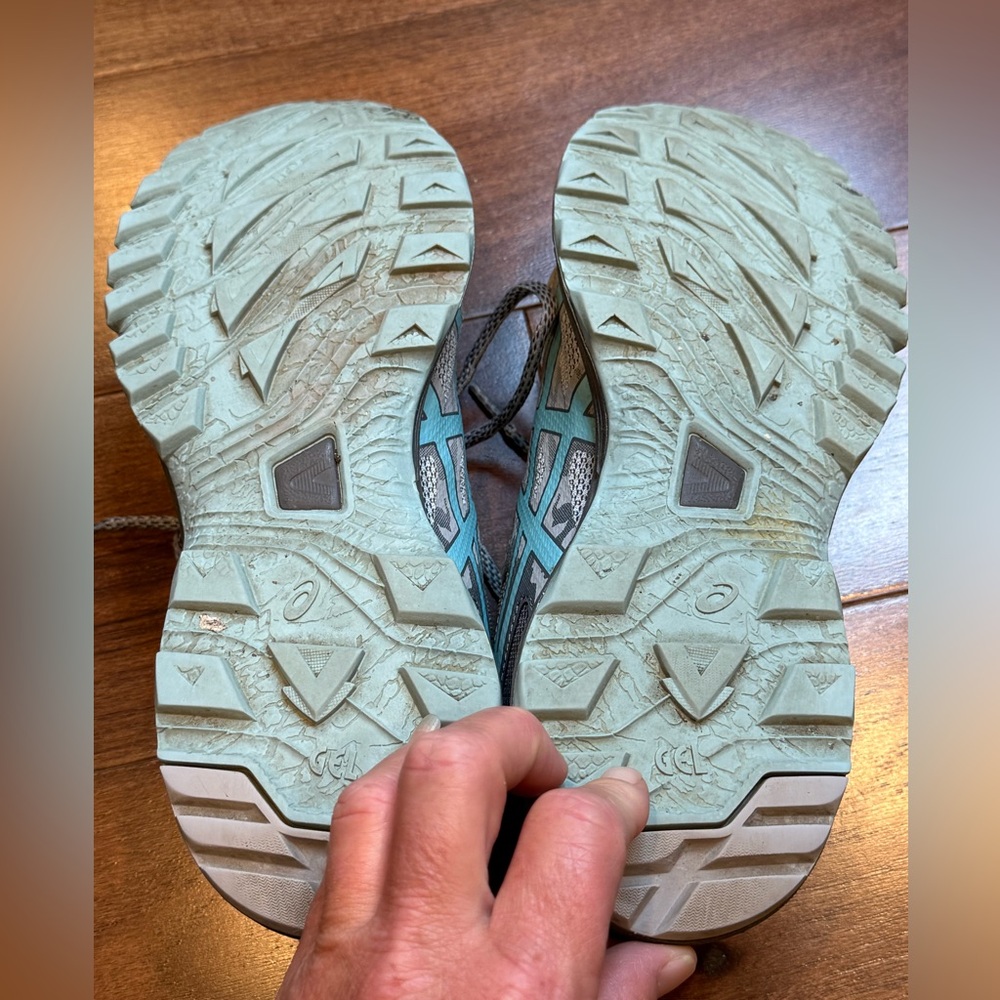 ASICS Women's Gel-Sonoma 3 Gray and Turquoise Running Shoes - Picture 7 of 10